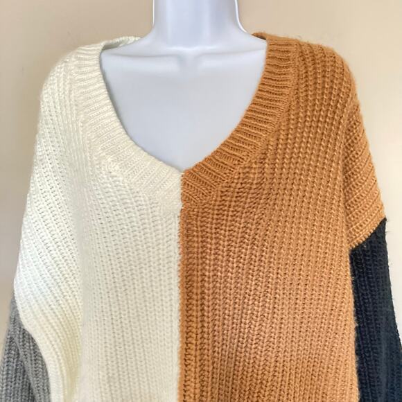 Cinq a Sept Antonella Colorblock Sweater Fall Autumn Oversized Boho Size Large - Picture 10 of 16
